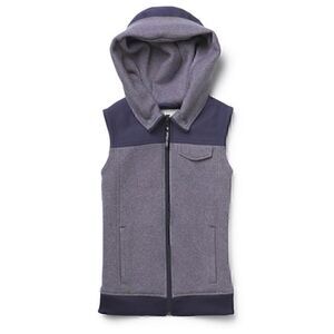 Burton We Starr Vest DryRide Sleeveless Hoodie Sz Small Blue Snowboard Ski